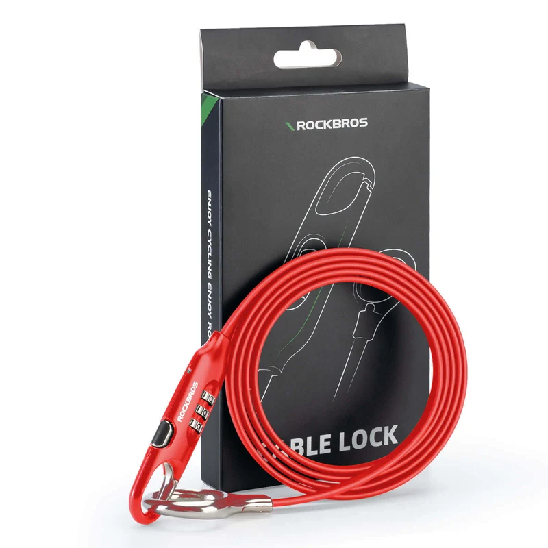 ROCKBROS Fahrradschloss Kabelschloss 150cm met Zahlencode Anti-Diebstahl