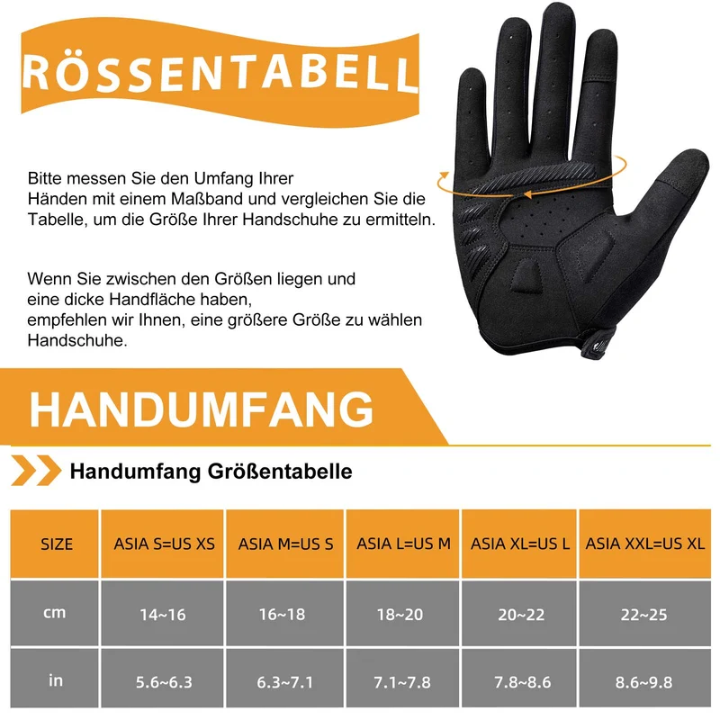 ROCKBROS Fahrradhandschoenen Touchscreen Handschoenen voor Herren Damen