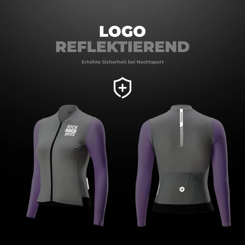 Damen Langarm-Radtrikot Fahrrad Jersey voor MTB en Rennrad