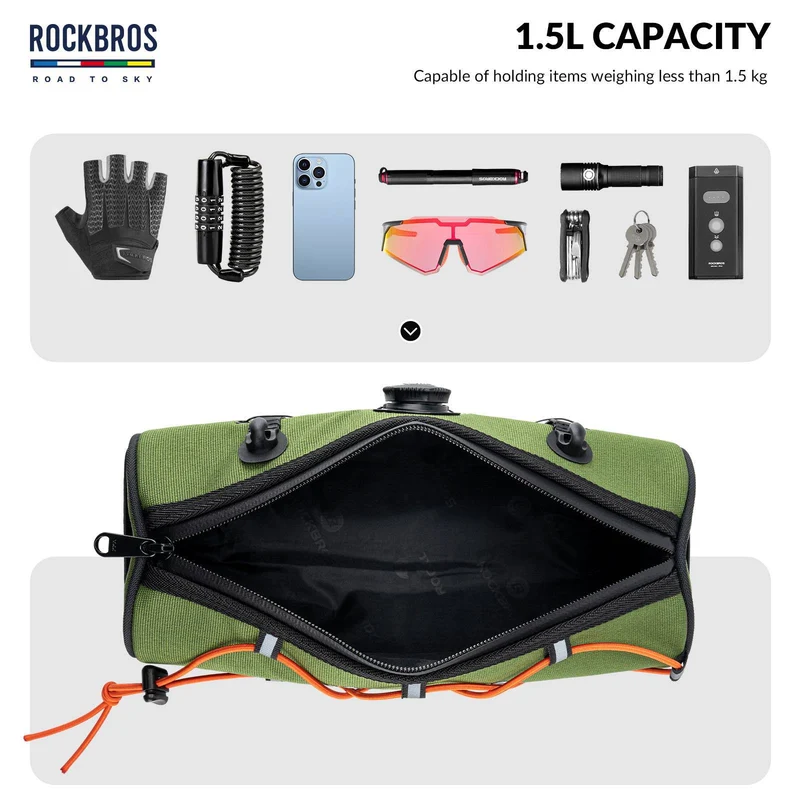 ДАРОГА ДА НЕБА Wasserdichte Reflektierende Zylindrische Lenkertasche
