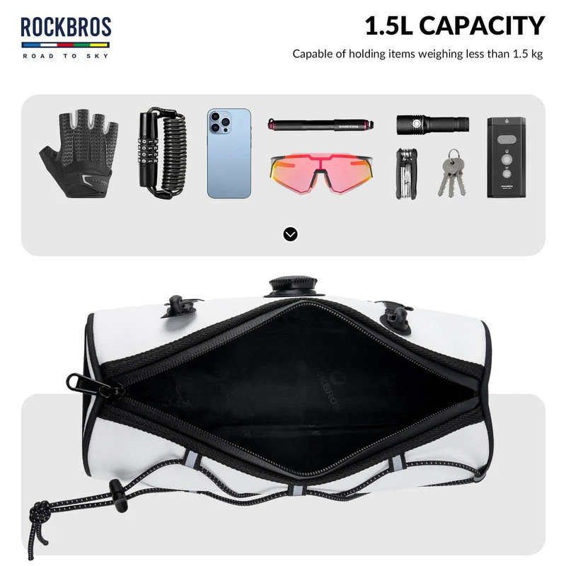 ДАРОГА ДА НЕБА Wasserdichte Reflektierende Zylindrische Lenkertasche