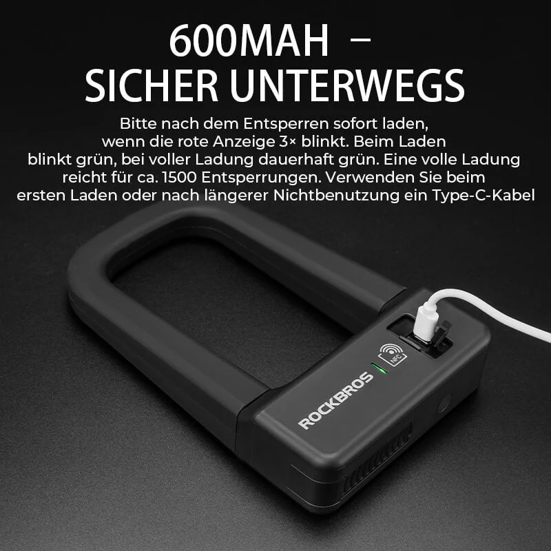 Intelligentes NFC Fahrradschloss Wasserdicht