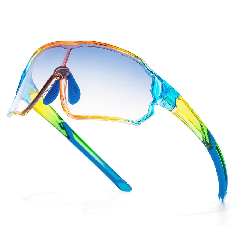 ROCKBROS Kinder Fahrradbrille UV400-Schutz Selbsttonend Sonnenbrille