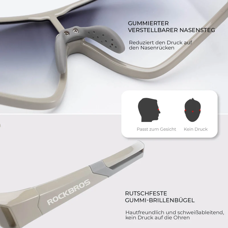 ROCKBROS Kinder Fahrradbrille UV400-Schutz Selbsttonend Sonnenbrille