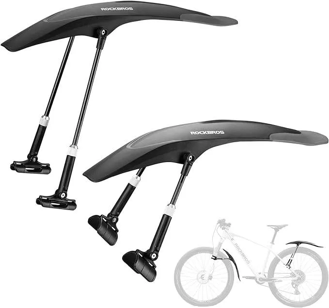 ROCKBROS Fahrrad Schutzbleche Set Vorne/Hinten Flexible Fahrradschutzblech Verstellbar