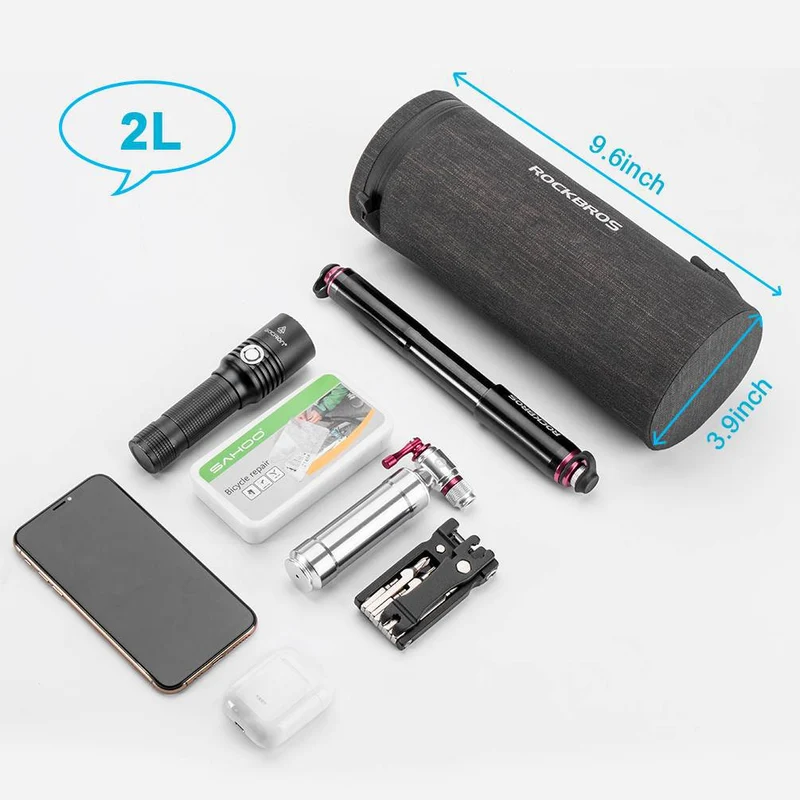 ROCKBROS 3 у 1 Wasserdichte Lenkertasche Zylindrisch Tragbar 2л