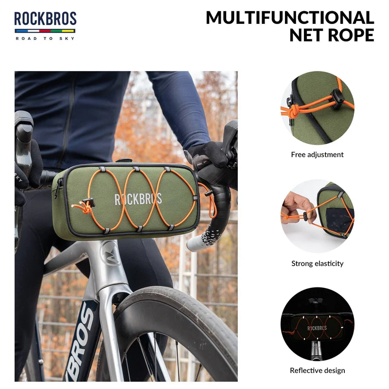 ДАРОГА ДА НЕБА Wasserdichte reflektierende Fahrradlenkertasche