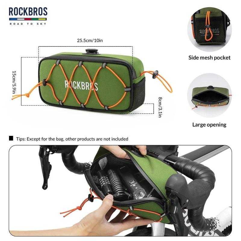 ДАРОГА ДА НЕБА Wasserdichte reflektierende Fahrradlenkertasche