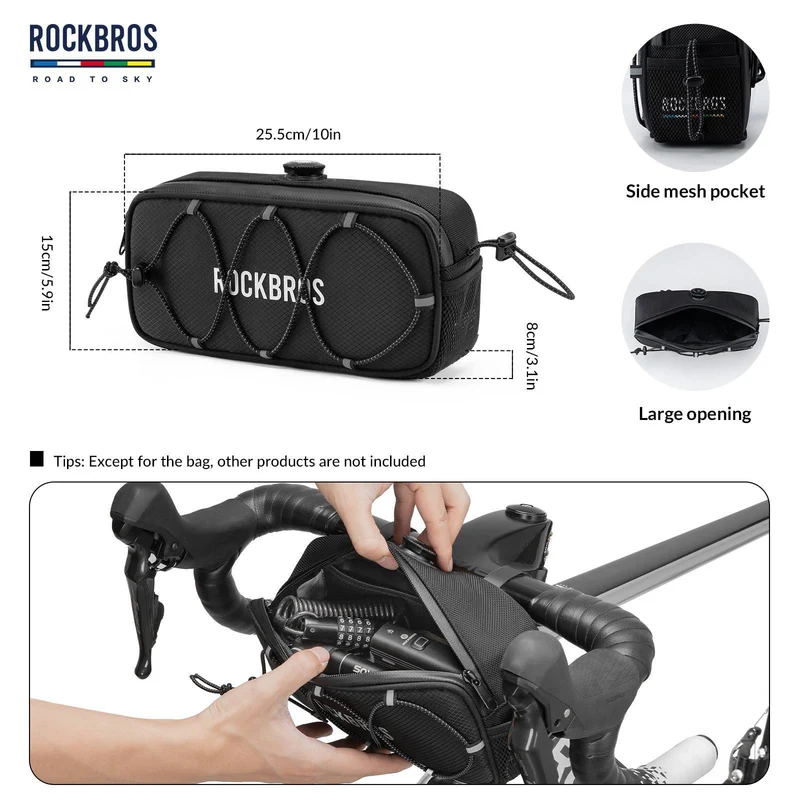 ДАРОГА ДА НЕБА Wasserdichte reflektierende Fahrradlenkertasche