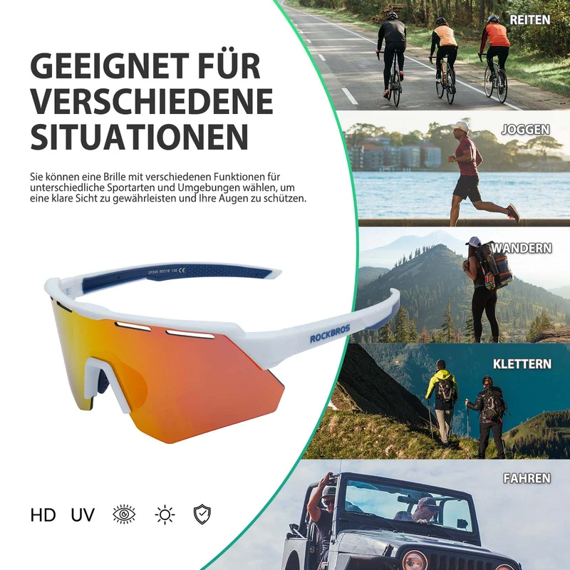 ROCKBROS Gepolariseerde bril met 4 glazen glazen