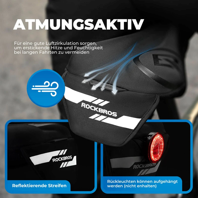 ROCKBROS Sattelbezug Sattelschutz Beheizbar Schnellspanner für MTB Rennrad E-Bike