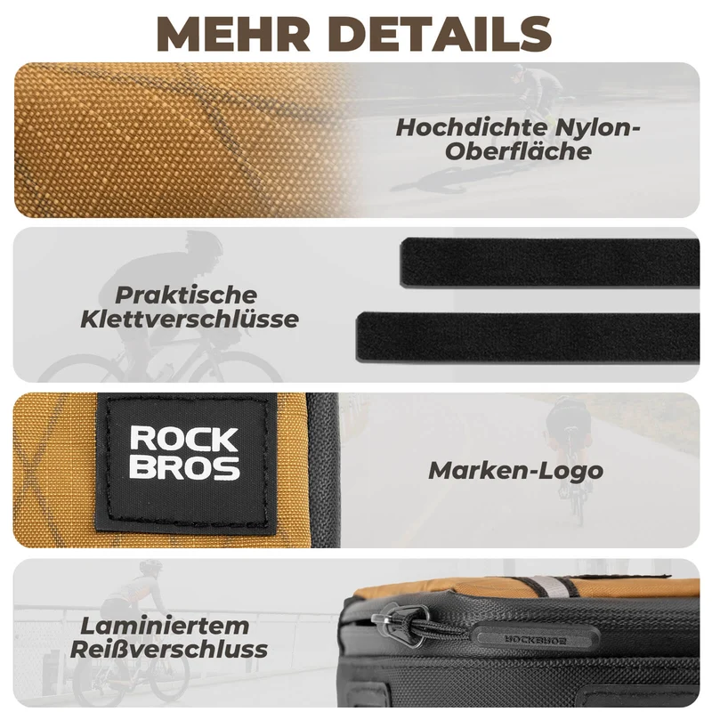 ROCKBROS Fahrradtasche Rahmentasche Dreiecktasche für Brompton 0,25/0,3л