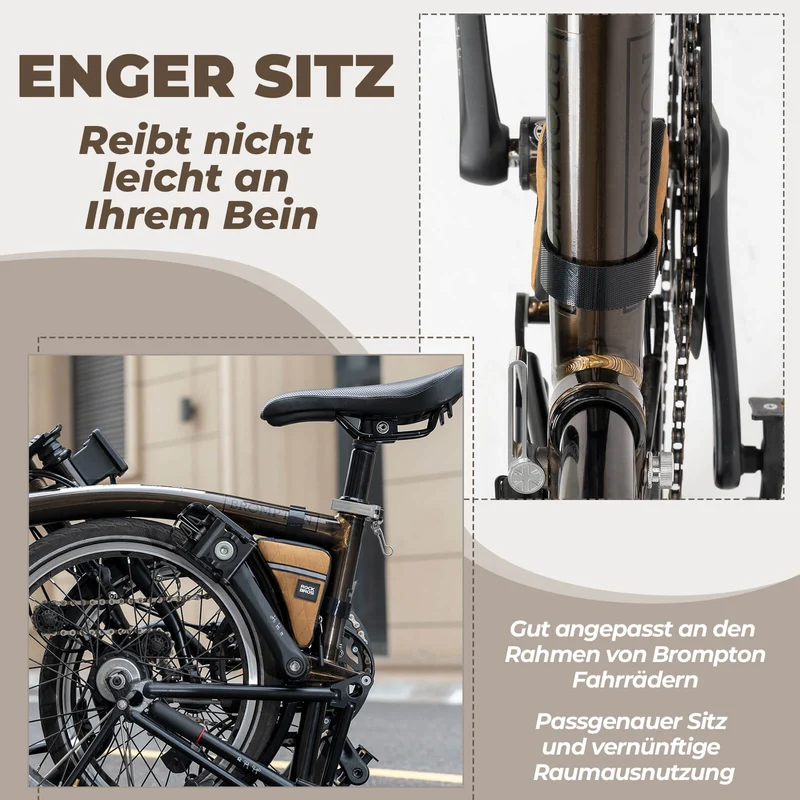 ROCKBROS Fahrradtasche Rahmentasche Dreiecktasche für Brompton 0,25/0,3л
