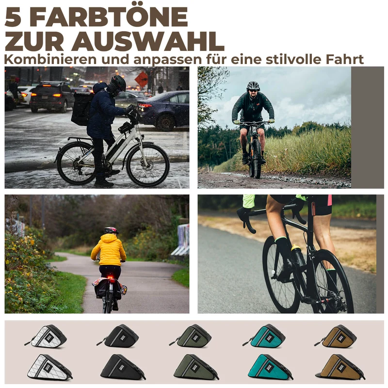 ROCKBROS Fahrradtasche Rahmentasche Dreiecktasche für Brompton 0,25/0,3л