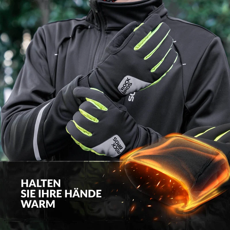 ROCKBROS Outdoor Thermo Handschuhe für Radfahren & Ski mit Touchscreen-funktion