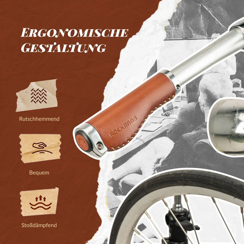 ROCKBROS Fahrradgriffe MTB Retro Lenkergriffe Ergonomisch ontwerp