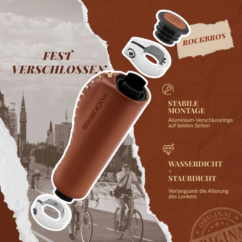 ROCKBROS Fahrradgriffe MTB Retro Lenkergriffe Ergonomisch ontwerp