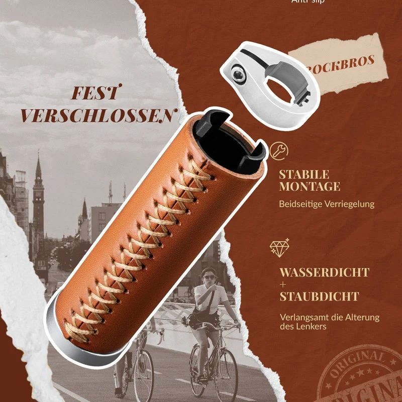 ROCKBROS Fahrradgriffe MTB Retro Lenkergriffe Ergonomisch ontwerp