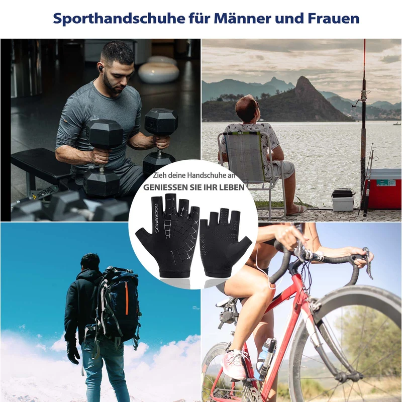 ROCKBROS Zomer actieve sport-radhandschoenen voor mannen en vrouwen
