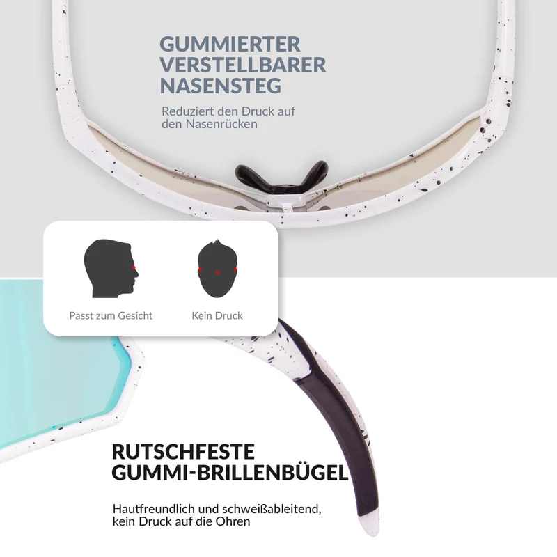 ROCKBROS Kinder Fahrradbrille UV400-Schutz Polarisierte Sonnenbrille