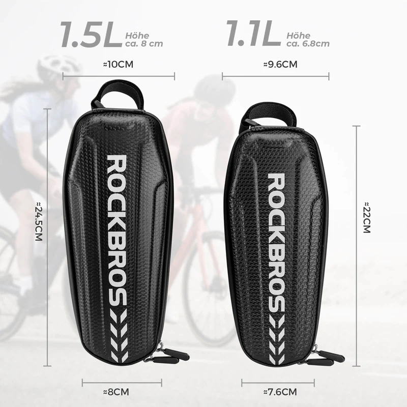 ROCKBROS Wasserdicht Oberrohrtasche Satteltasche 1L/1,5L Шварц
