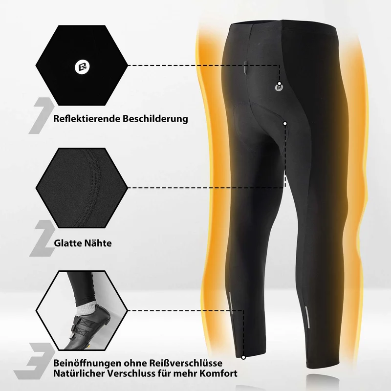 ROCKBROS Winter Fahrrad Lange Hose Elastische Radhose Heren/Damen M-4XL
