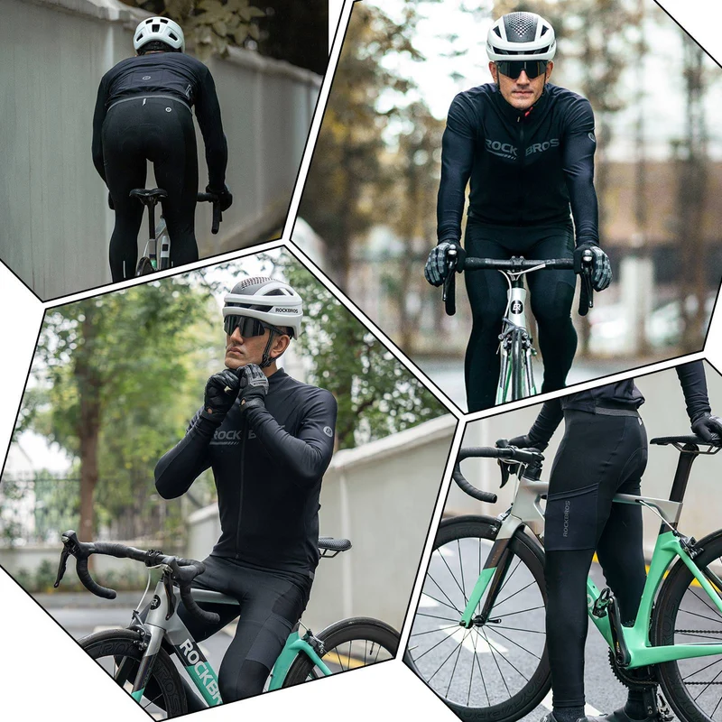 ROCKBROS Winter Fahrrad Lange Hose Elastische Radhose Heren/Damen M-4XL