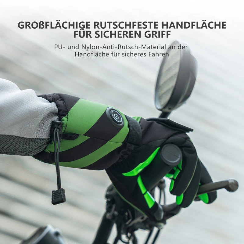 ROCKBROS Winter Beheizte Fahrradhandschuhe Handschuhe 3 Heizstufen M-XL