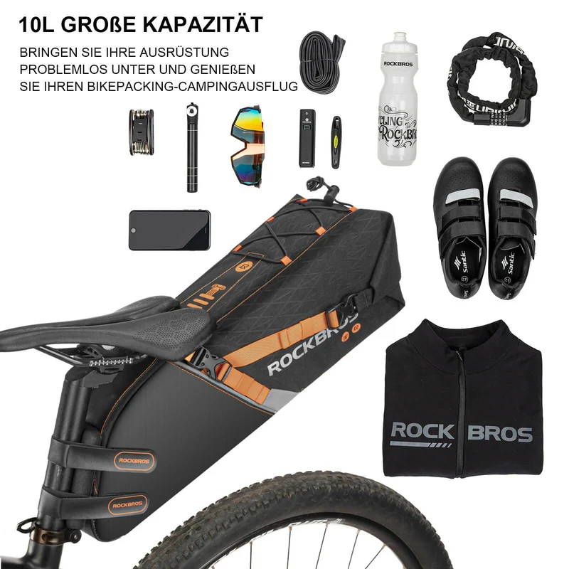 ROCKBROS Satteltas wasdichte Fahrradtas voor MTB Rennrad10L
