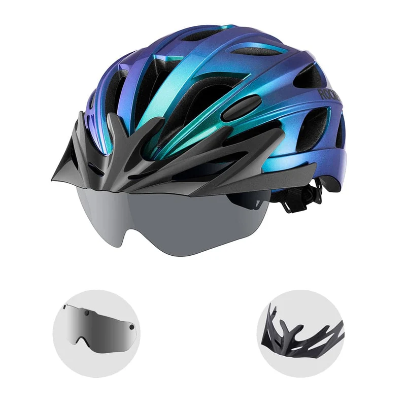 ROCKBROS Fahrradhelm met ingebouwde Magnetbrillen & Visier