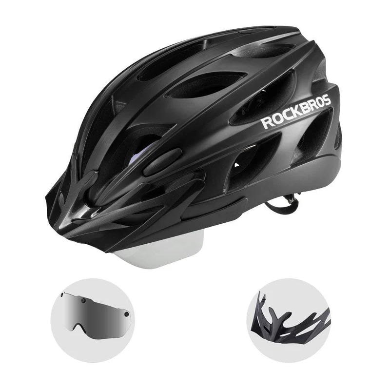ROCKBROS Fahrradhelm met ingebouwde Magnetbrillen & Visier