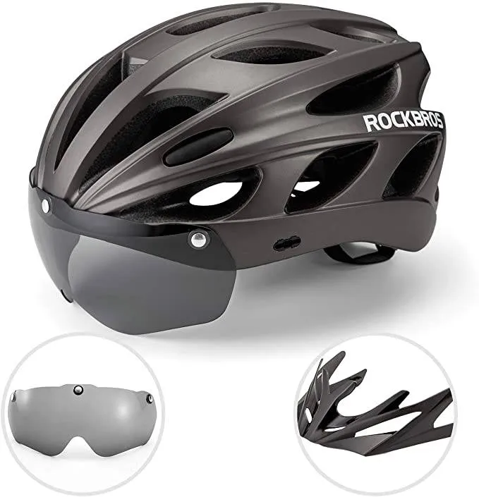 ROCKBROS Fahrradhelm met ingebouwde Magnetbrillen & Visier