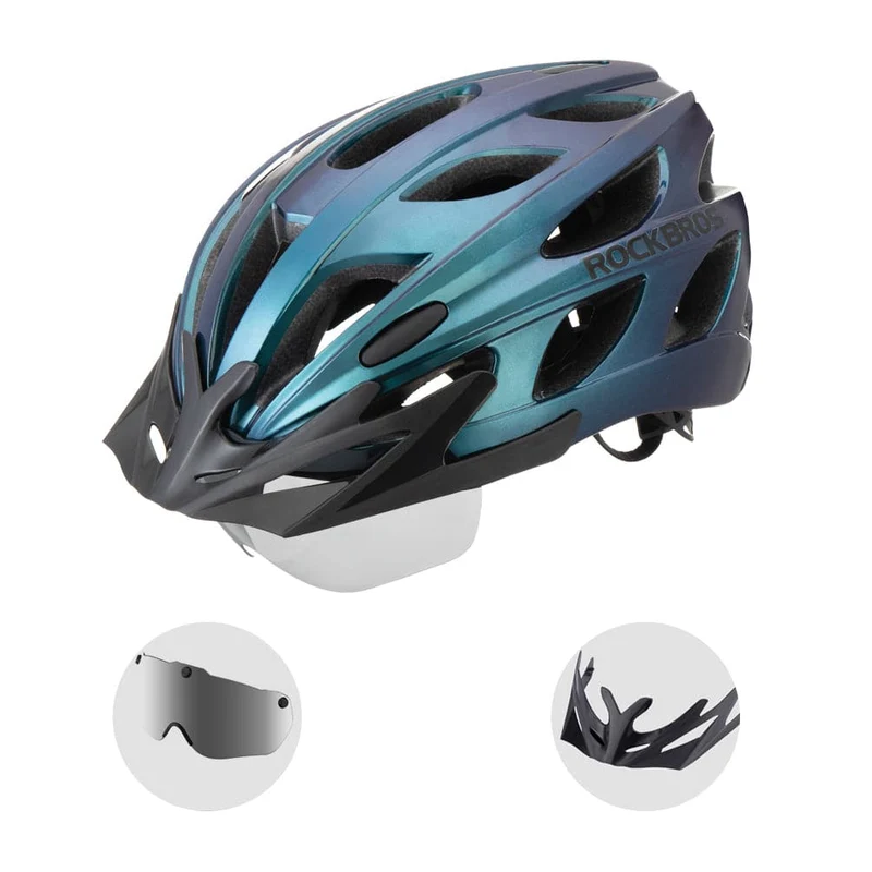 ROCKBROS Fahrradhelm met ingebouwde Magnetbrillen & Visier