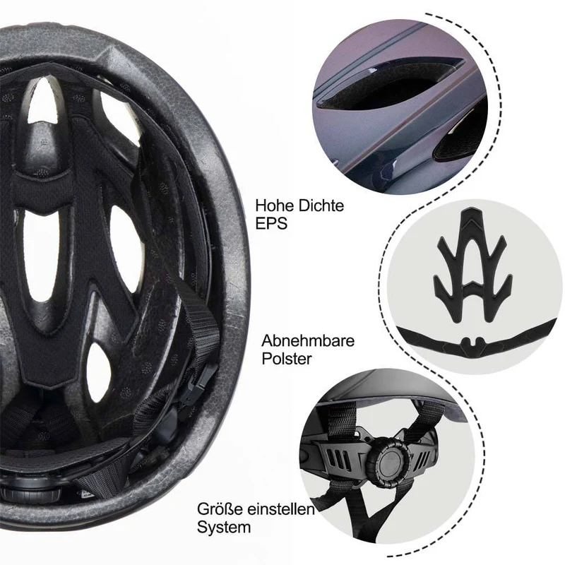 ROCKBROS Fahrradhelm met ingebouwde Magnetbrillen & Visier