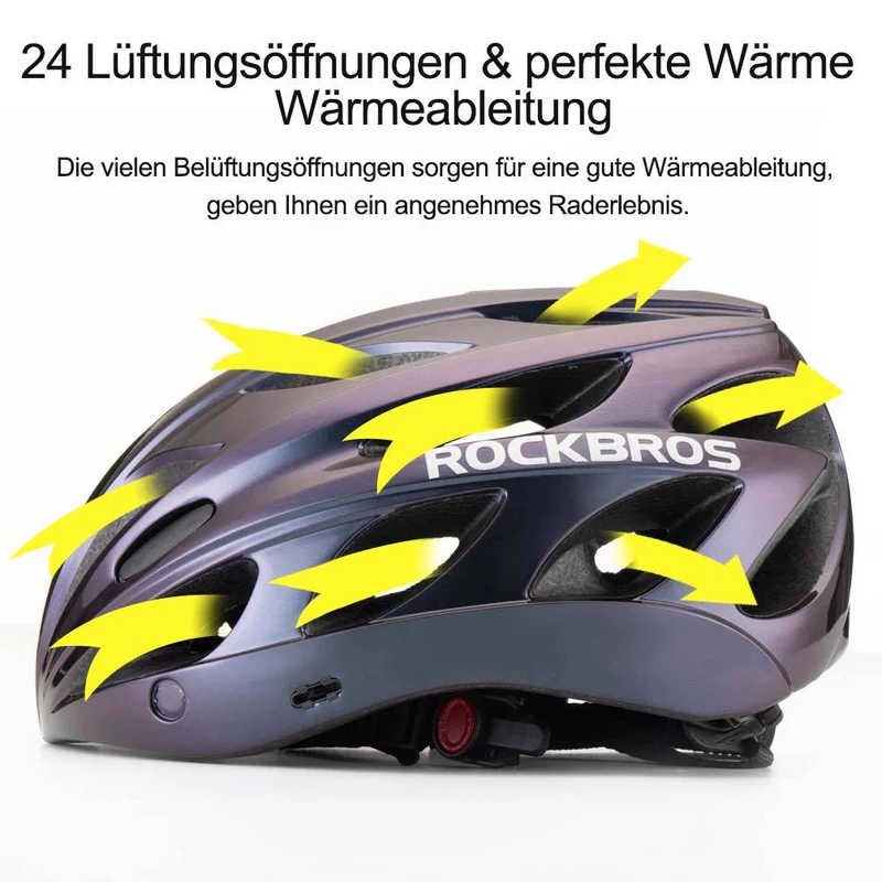 ROCKBROS Fahrradhelm met ingebouwde Magnetbrillen & Visier