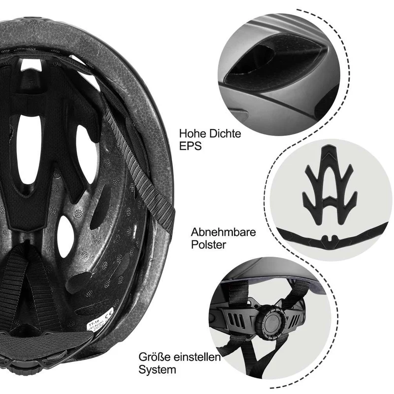 ROCKBROS Fahrradhelm met ingebouwde Magnetbrillen & Visier