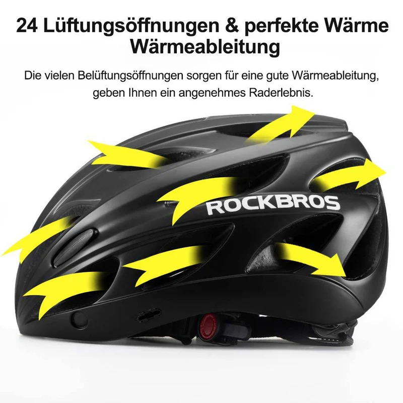 ROCKBROS Fahrradhelm met ingebouwde Magnetbrillen & Visier