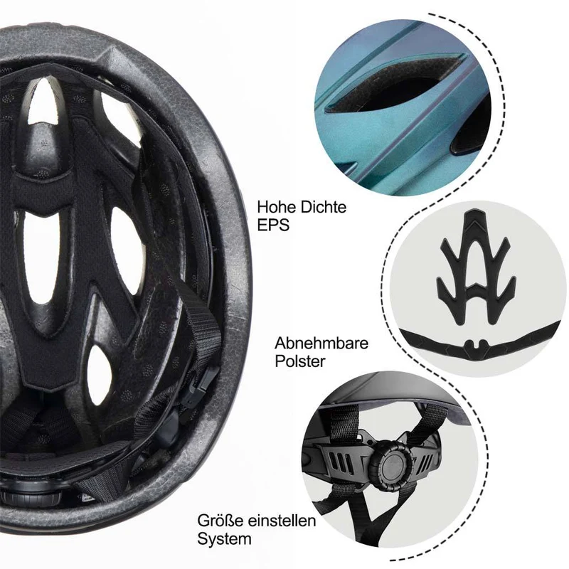 ROCKBROS Fahrradhelm met ingebouwde Magnetbrillen & Visier