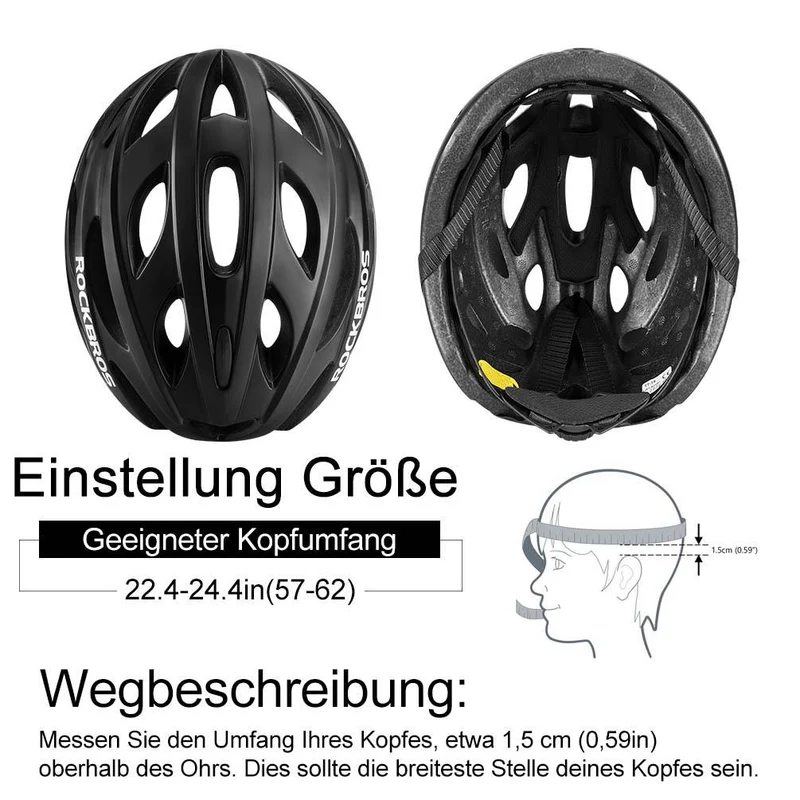 ROCKBROS Fahrradhelm met ingebouwde Magnetbrillen & Visier