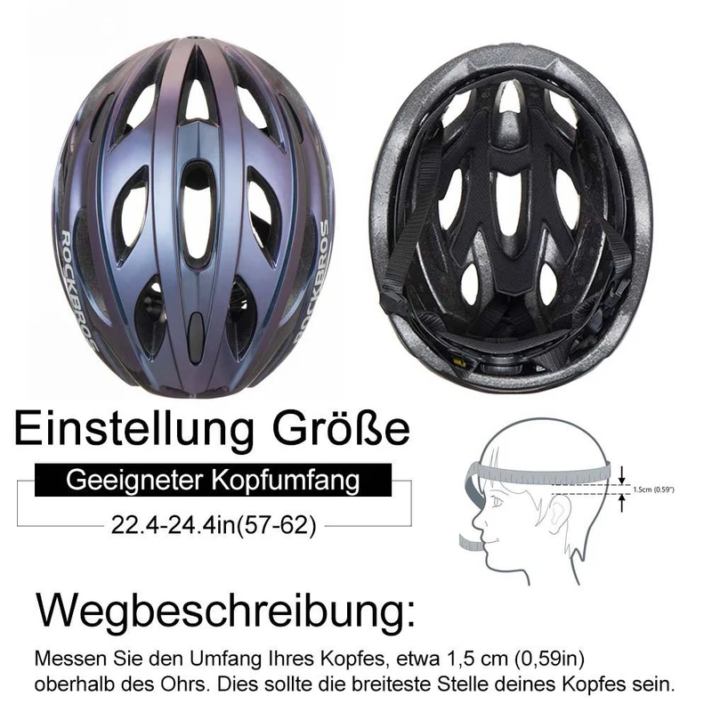 ROCKBROS Fahrradhelm met ingebouwde Magnetbrillen & Visier