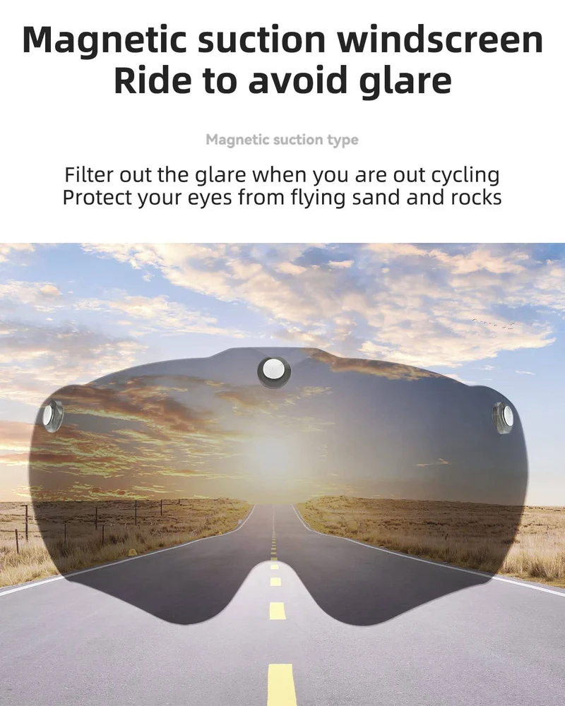 ROCKBROS Fahrradhelm met ingebouwde Magnetbrillen & Visier