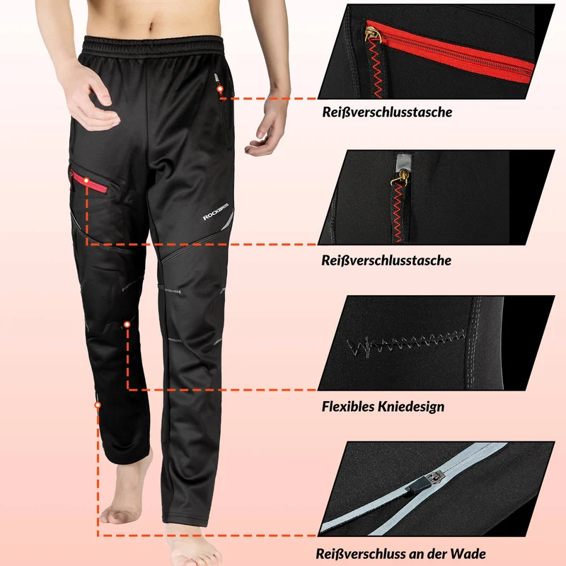 ROCKBROS Winter Radhose Herren Windschutz Radsportanzug