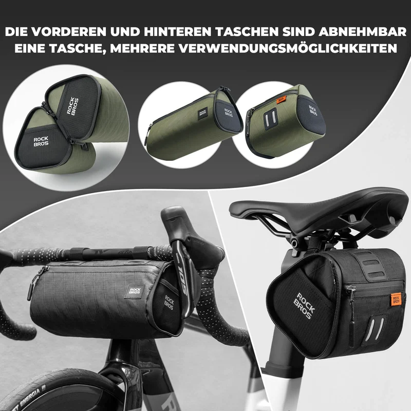 2-in-1 Fahrradtasche Set Wasserabweisend