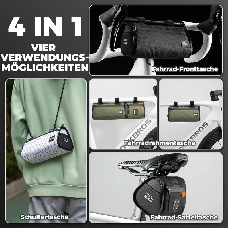 2-in-1 Fahrradtasche Set Wasserabweisend