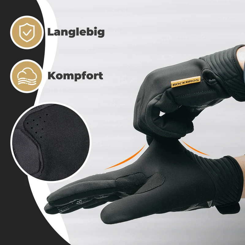 ROCKBROS Fahrradhandscherm met touchscreen met SBR-polstering