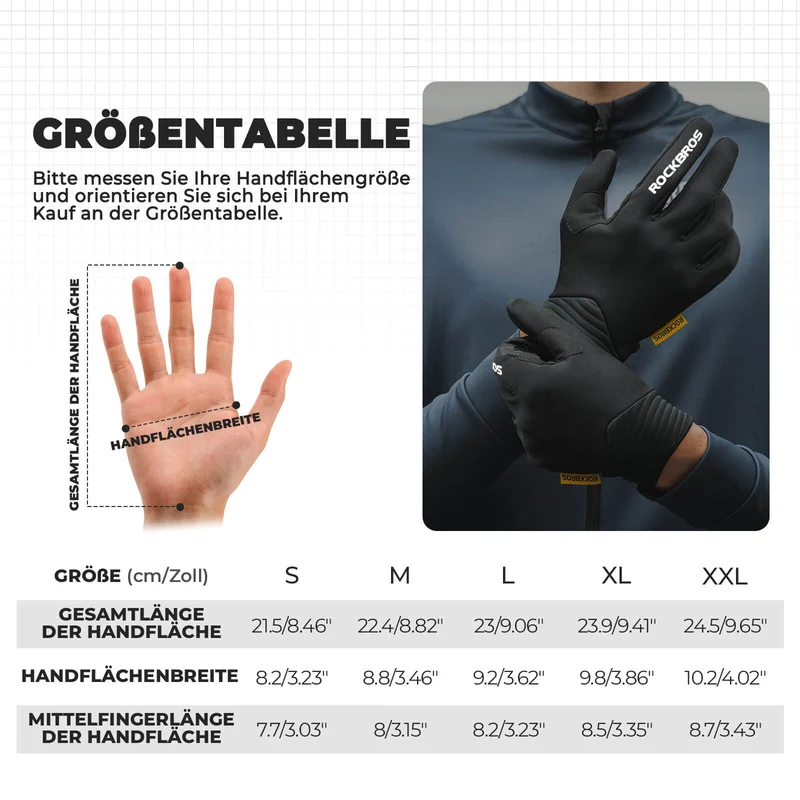 ROCKBROS Fahrradhandscherm met touchscreen met SBR-polstering