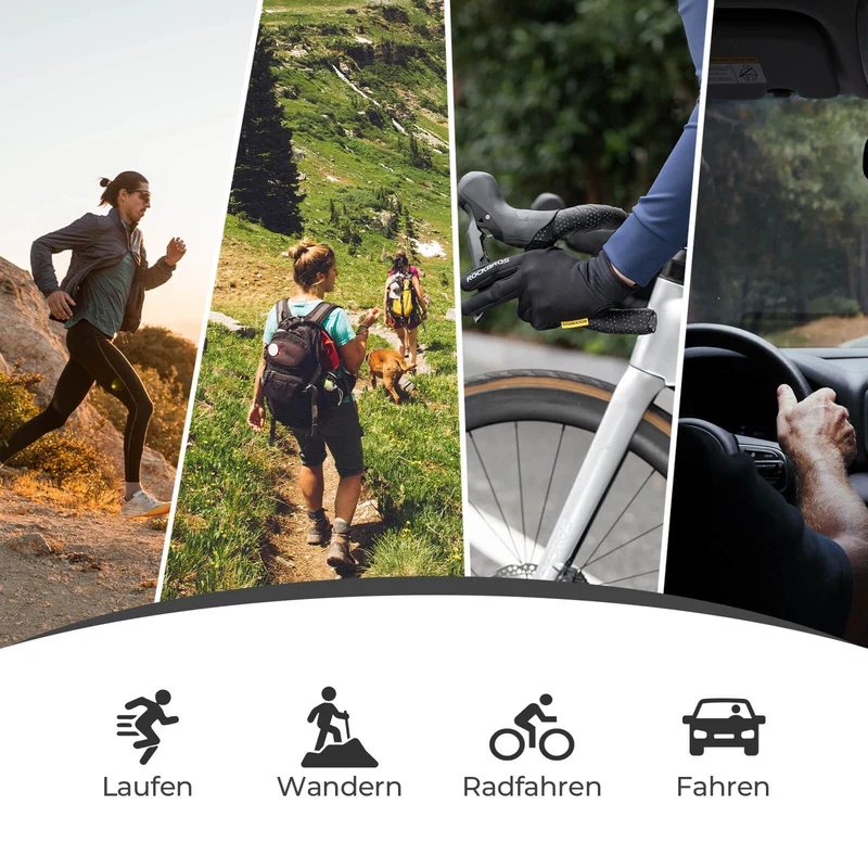 ROCKBROS Fahrradhandscherm met touchscreen met SBR-polstering