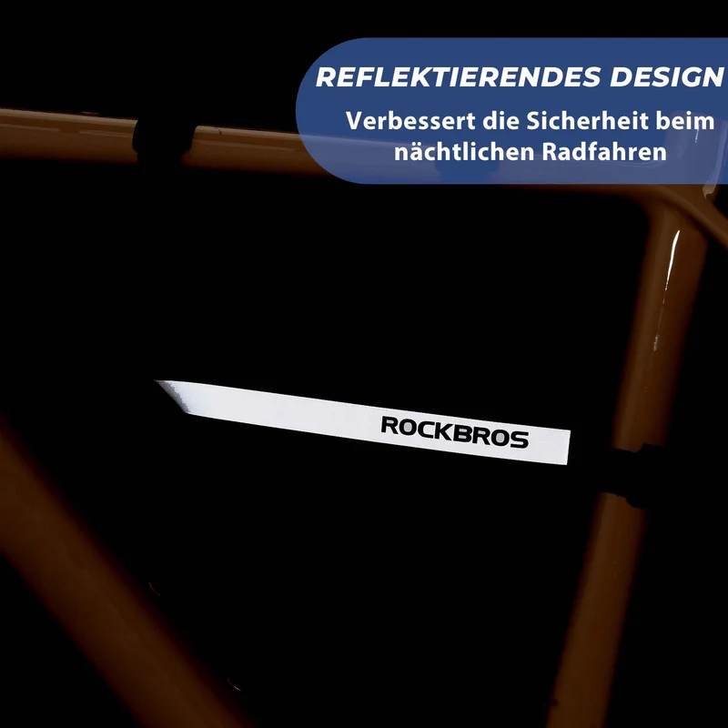 ROCKBROS Fahrradtasche Set 2-in-1 Abnehmbare Rahmentasche 1,3 L+0,7 L Шварц
