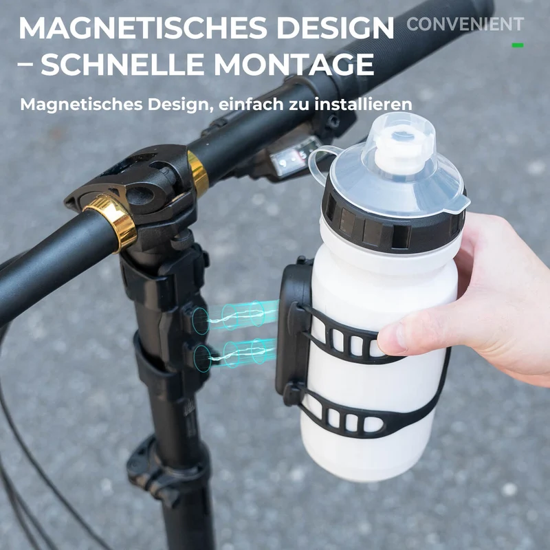 Magnetische flaschenhalter für Fahrrad – met riembefestigung