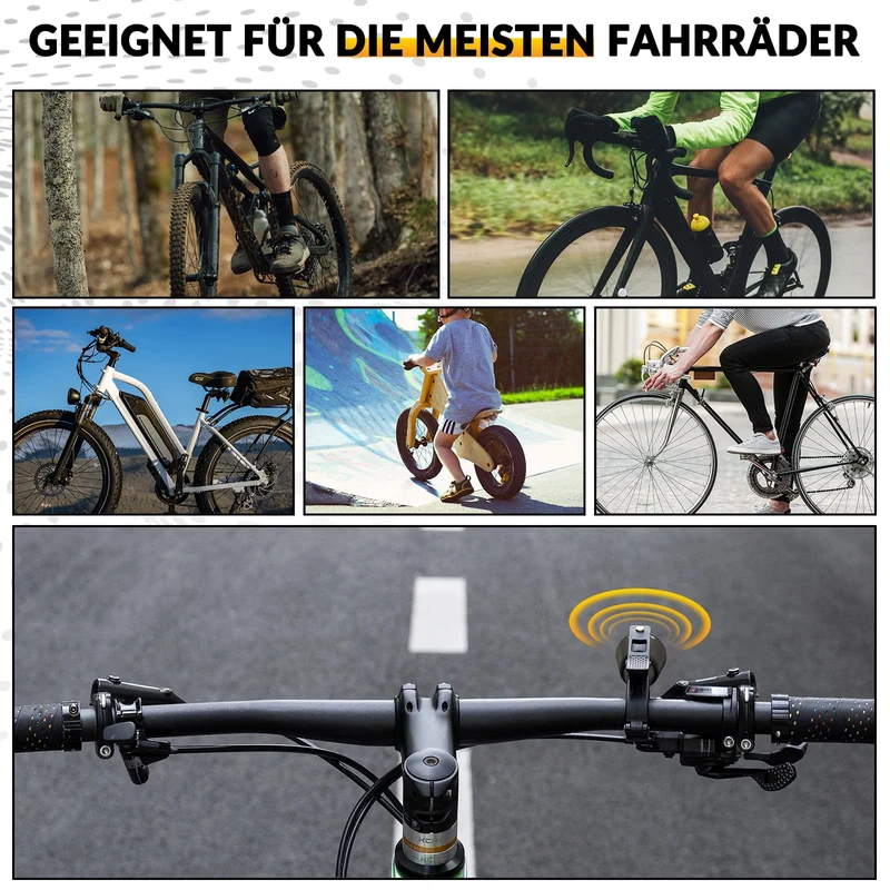 ROCKBROS Fahrradklingel Laut Retro Klingel voor MTB Rennrad Vier Farben